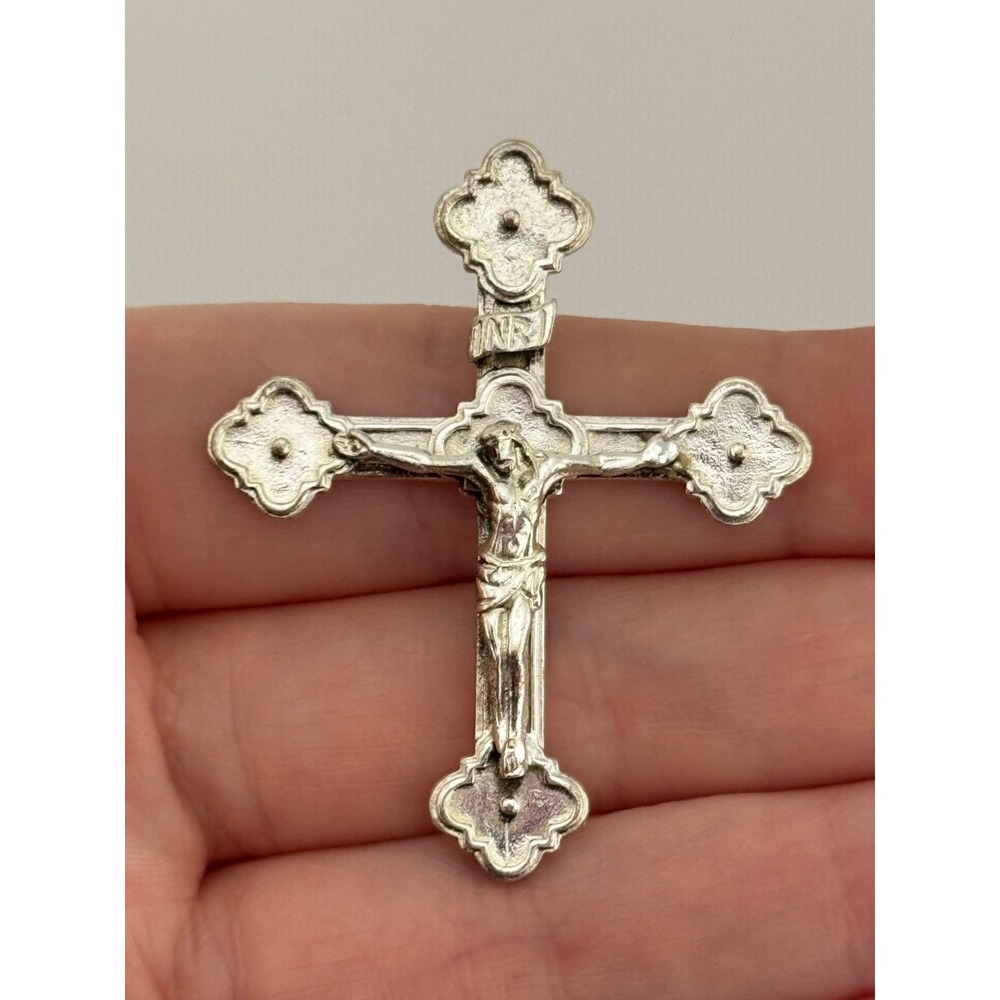 Vatican Library Collection Sterling Silver Crucifix Cross‎ Pendant